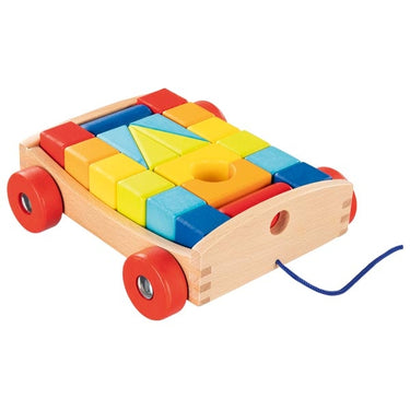 Goki - Pull Along Cart with Building Blocks